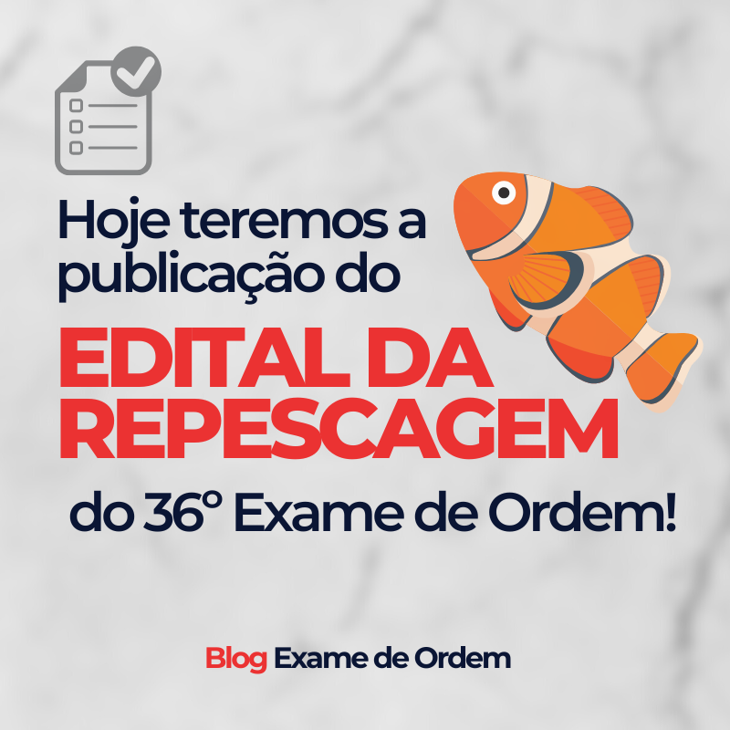 Edital da repescagem ser publicado hoje!